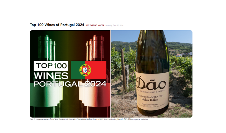 James Suckling: Top 100 Wines of Portugal 2024 - 2º e 31º Lugares